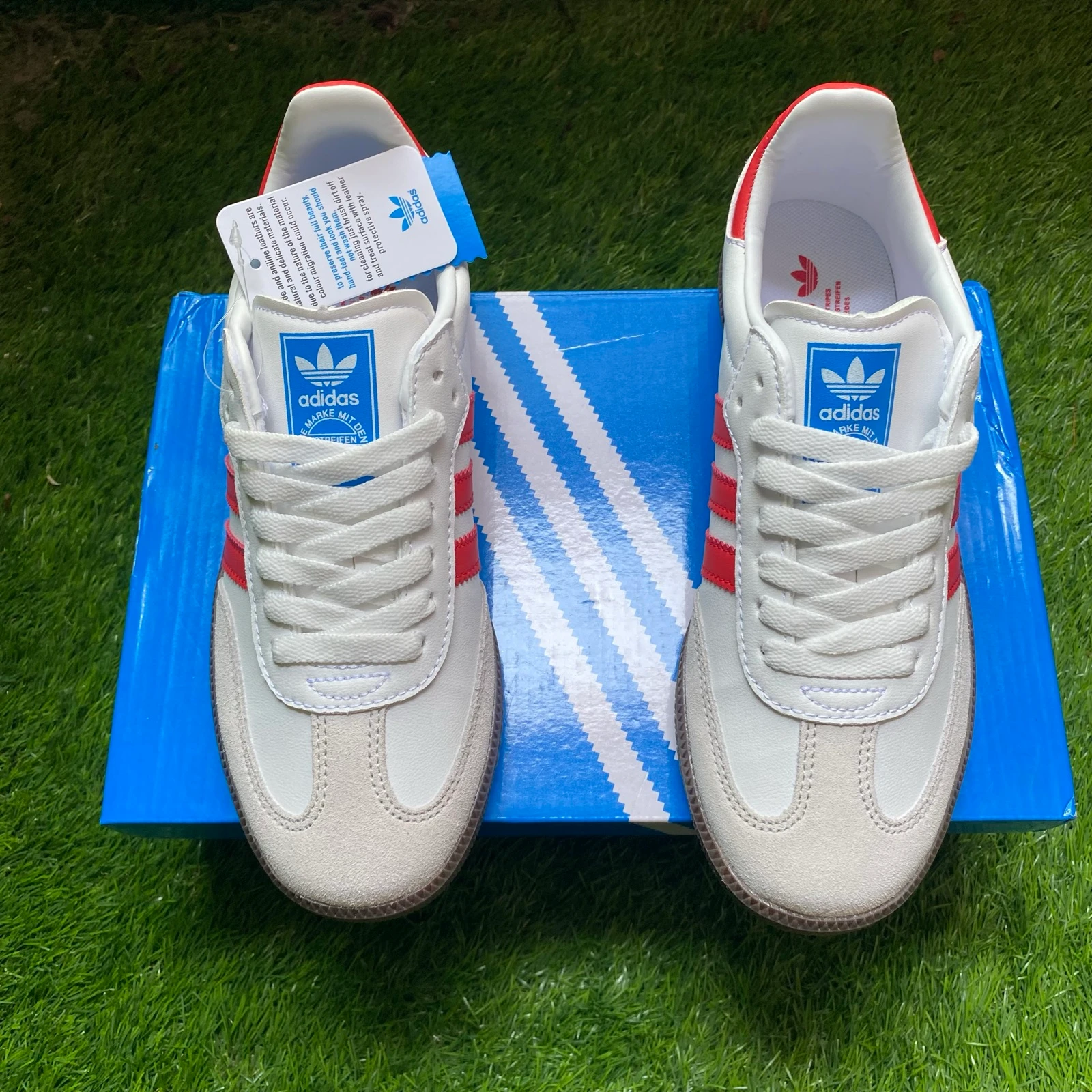 Adidas Samba OG Brancas e Vermelhas | Tamanho 39 | Novas | Com Caixa – photo 2